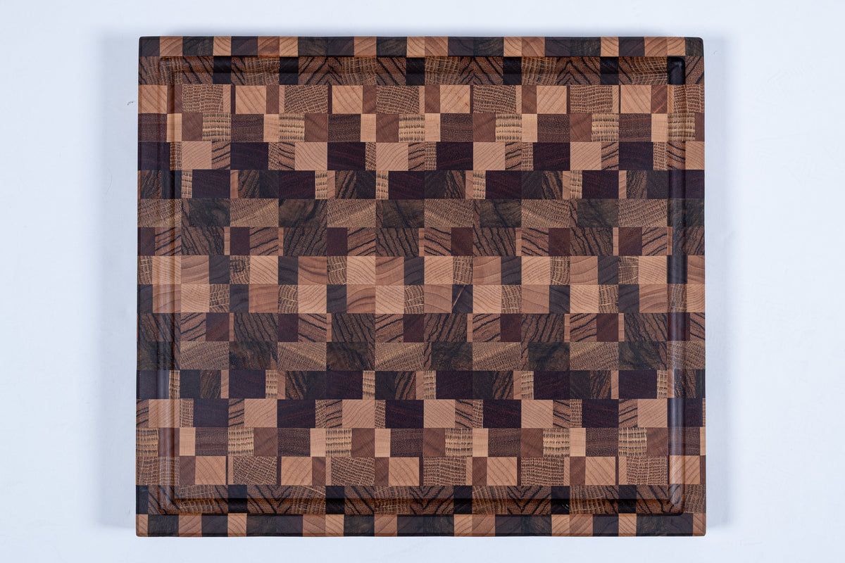 CHAOCB3 - Multi-Colored End Grain Cutting Board