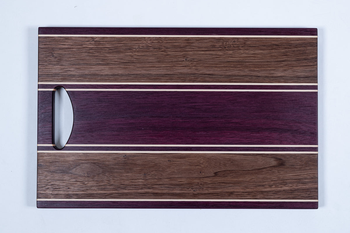 CB36 - Multi-Colored Face Grain Cutting Board with Stands